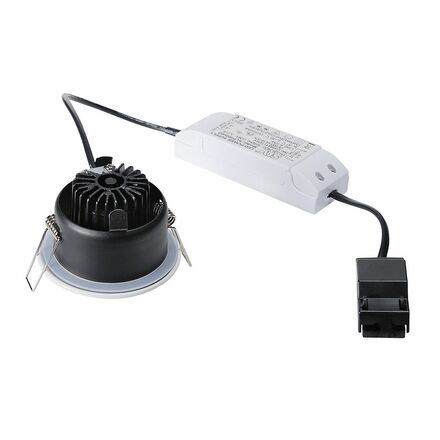 BIG WHITE SLV OUT 65, venkovní stropní vestavné svítidlo, LED, 3000K, kulaté, bílé, 38°, 12 W, vč. ovladače 114461