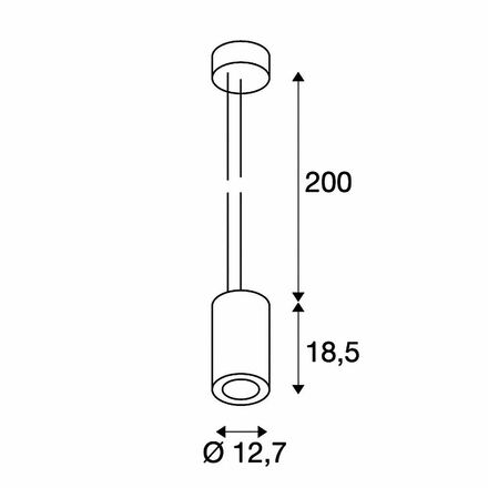 VÝPRODEJ VZORKU BIG WHITE SUPROS, závěsné svítidlo, LED, 4000K, kulaté, černé, 3000 lm, reflektor 60°, 28 W 133110