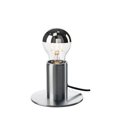 BIG WHITE Vnitřní stolní lampa FITU TL kartáčovaný Al, E27, max. 10W 1001678