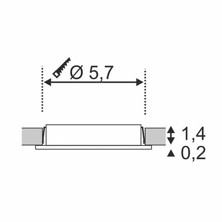 BIG WHITE DL 126, vestavné svítidlo, LED, 2700K, kulaté, kartáčovaný kov, 2,8 W 112165