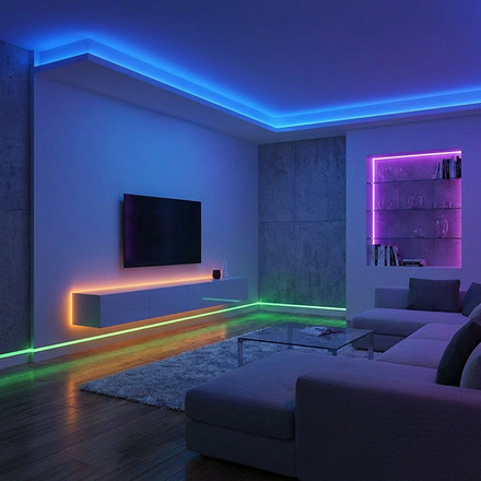 Solight LED SMD RGB pásek, sada s adpatérem, 3m, dálkové ovládání, 10W/m, multicolor WM59-RGB