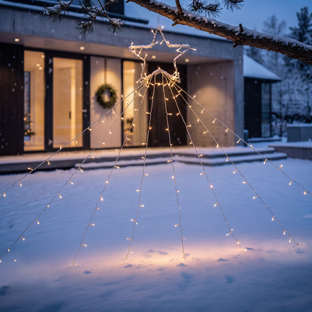 Solight LED řetěz s hvězdou na vánoční strom, výška 2,1m, 212 LED, IP44 1V308