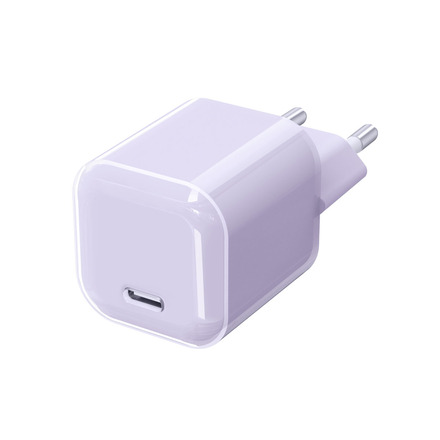 Solight 33W GaN fast charge USB-C adaptér, fialový DC74V