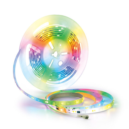 Solight LED světelný pás, RGB + 3CCT, 5m, sada s 24V adaptérem a dálk. ovladačem, 5W/m, IP65 WM60