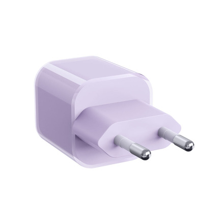 Solight 33W GaN fast charge USB-C adaptér, fialový DC74V