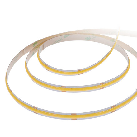 Solight LED COB pásek, 5m, 7W/m, 500lm/m, teplá bílá, USB napájení, vypínač, 8mm WM62-WW