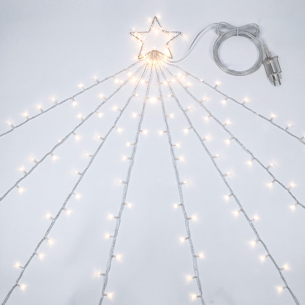 Solight LED řetěz s hvězdou na vánoční strom, výška 2,1m, 212 LED, IP44 1V308