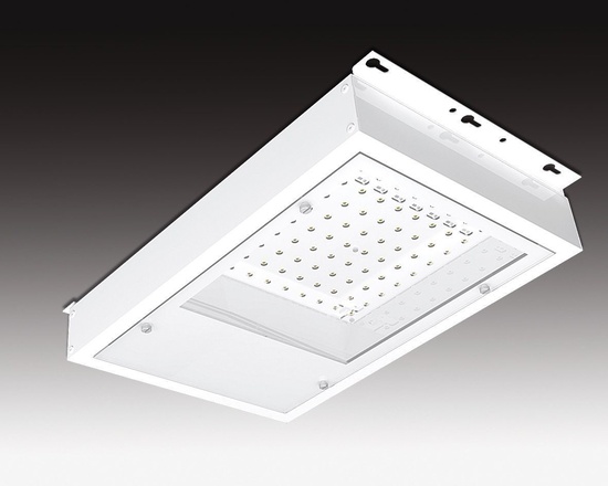 SEC Přisazené nouzové LED svítidlo pro vysoké stropy LED - MULTIPOWER2-AT.1h RAL9006, MidPower LED, 1650 lm / 1650 lm, barva šedá, 1h, NM/N, AUTOTEST 15-B-100-04-00-02-SP