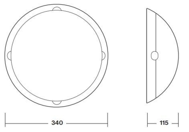 SEC Kruhové nástěné či stropní nouzové svítidlo C.HILLUX - 10 x LED 230V AC/DC, 6000 K, 1350 lm, neadresovatelný CBS 261-B-11-01-SP
