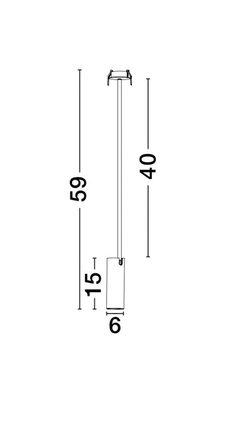 Nova Luce Vestavné výklopné svítidlo Brando - max. 10 W, GU10, pr. 60 x 590 mm, bílá NV 7409601