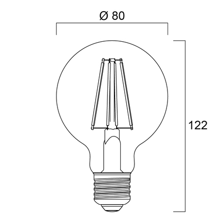 Sylvania ToLEDo RT G80 640LM E27 SL 5410288295442