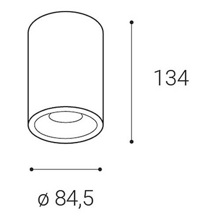 LED2 1150541DT TUBUS B, W DIM 9W 4000K stropní bílé