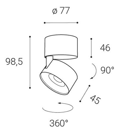 LED2 11508211DT KLIP ON, WW DIM 11W 2700K stropní bílé