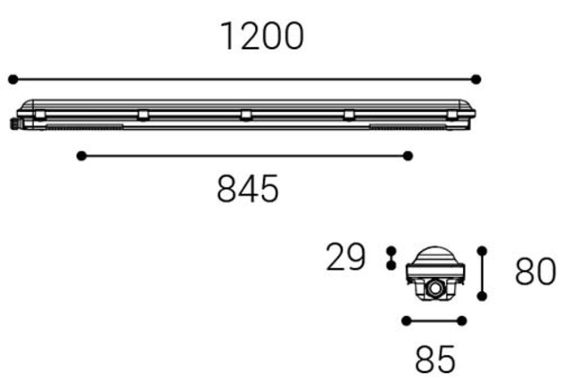 LED2 1220541D DUSTER II 120 DIM 20-35 4000K PROFI Grey / Frosted