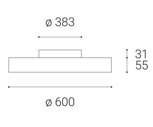 LED2 1234151 ROTO 60, W 40-60+8 2700K/3200K/4000K