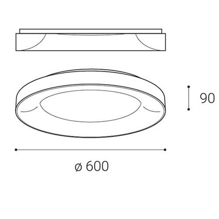 LED2 1270253DT BELLA 60, B DIM 50W 2CCT 3000K/4000K stropní černé