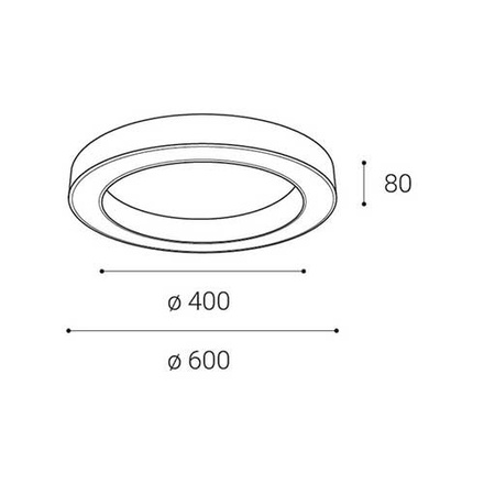 LED2 1270551DT SATURN 60, W DIM 50W 2CCT 3000K/4000K stropní bílé