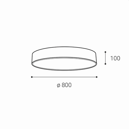 LED2 1271451D MONO 80, W DIM 100W 2CCT 3000K/4000K stropní bílé