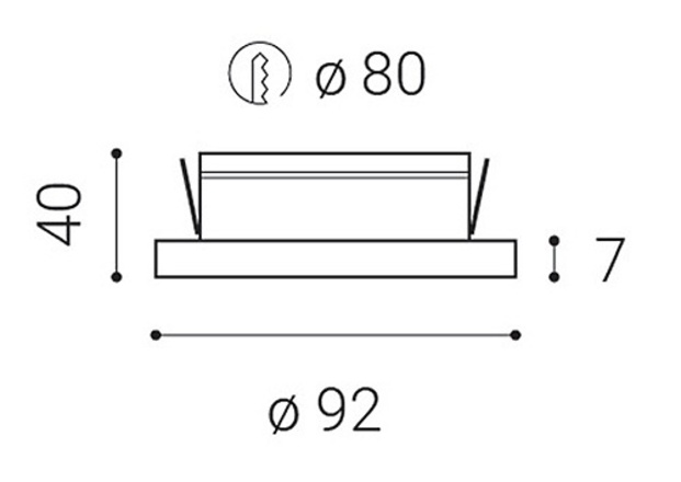 LED2 2050131D STATIC DIM 7 3000K ZÁPUSTNÉ BÍLÉ