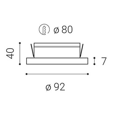 LED2 2050131DT STATIC DIM 7W 3000K zápustné bílé