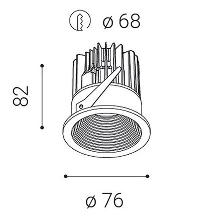 LED2 2111031D SPLASH,  DIM 7 3000K ZÁPUSTNÉ BÍLÉ