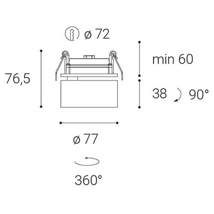 LED2 21507233DT KLIP, BB DIM 11W 2700K zápustné černé