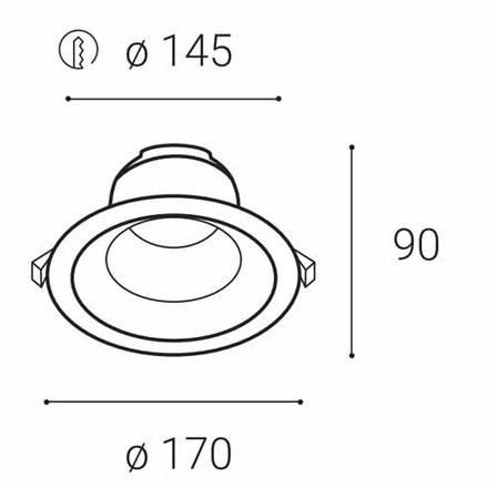 LED2 2231251D ALFA 17 DIM 17 3000K/4000K/5500K PROFI BÍLÉ