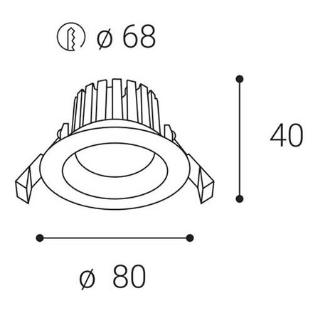 LED2 2231531DT MAX 1, W DIM 8W 3000K zápustné bílé