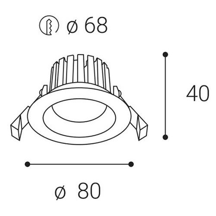 LED2 2231533DT MAX 1, B DIM 8W 3000K zápustné černé