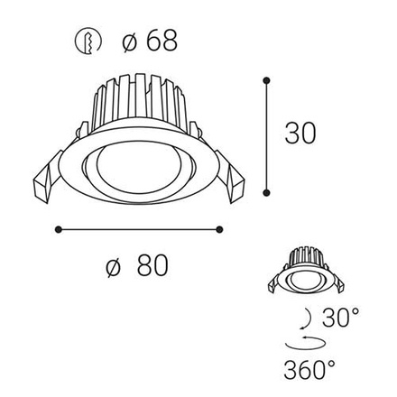 LED2 2231631 MAX 2,  8 3000K ZÁPUSTNÉ BÍLÉ