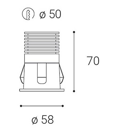 LED2 2250231DT RAY S, W 6W 3000K zápustné bílé