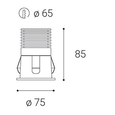 LED2 2250331D RAY M,  DIM 10 3000K ZÁPUSTNÉ BÍLÉ