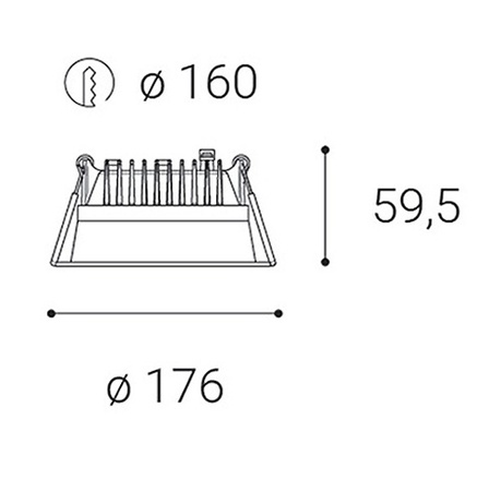 LED2 2250633D ZETA M, B DIM 20 3000K ZÁPUSTNÉ ČERNÉ