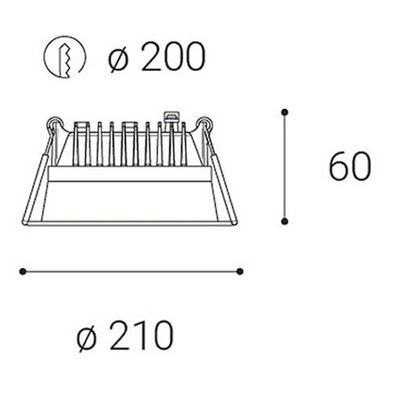 LED2 2250731DT ZETA L, W DIM 25W 3000K zápustné bílé