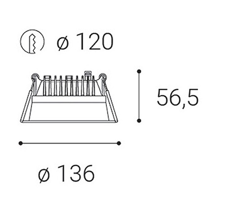 LED2 2250841D ZETA S,  DIM 15 4000K ZÁPUSTNÉ BÍLÉ