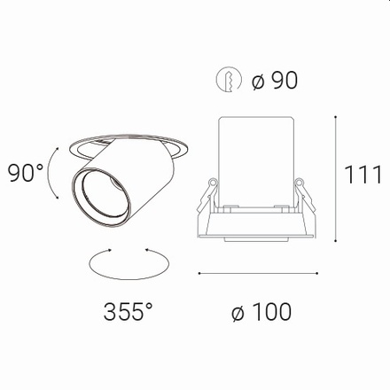 LED2 2252631DT HIDE, W DIM 20W 3000K zápustné bílé