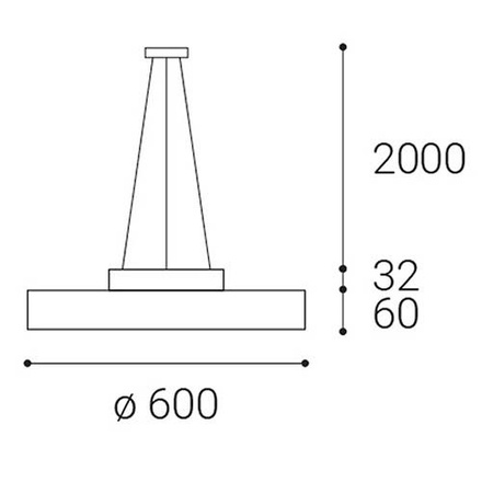 LED2 3111133DT RINGO 60 P-Z, B DIM 54W 3000K závěsné černé