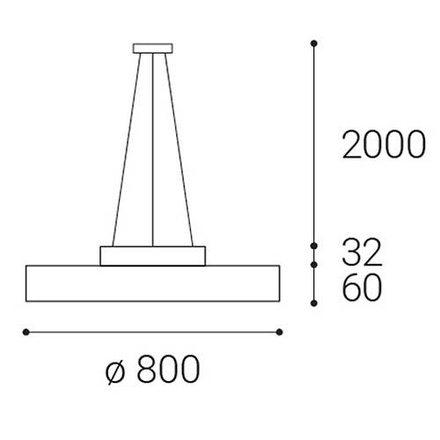 LED2 3111433DT RINGO 80 P/N-Z B DIM, 70+6W 3000K závěsné černé