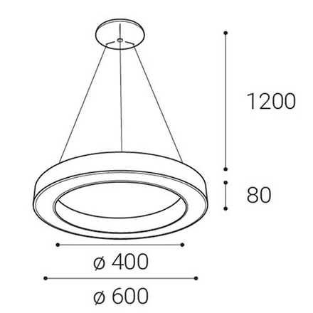 LED2 3270751DT SATURN 60 P-Z, W DIM 50W 2CCT 3000K/4000K závěsné bílé