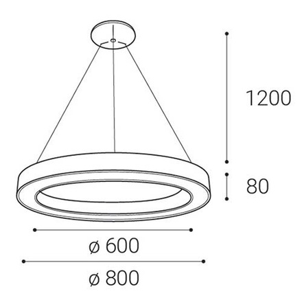 LED2 3270831DT SATURN 80 P-Z, W DIM 80W 3000K závěsné bílé