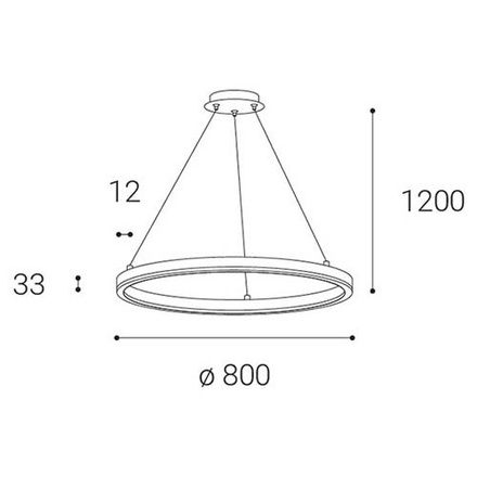 LED2 3271033DT CIRCLE 80 P-Z, B DIM 62W 3000K závěsné černé