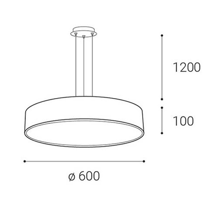 LED2 3271353DT MONO 60 P-Z, B DIM 60W 2CCT 3000K/4000K závěsné černé