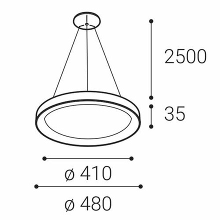 LED2 3271851 BELLA SLIM 48 P-Z,  38 2CCT 3000K/4000K ZÁVĚSNÉ BÍLÉ