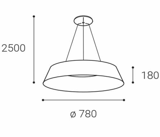 LED2 3272851 KATY 78 Z,  80 2CCT 3000K/4000K ZÁVĚSNÉ BÍLÉ