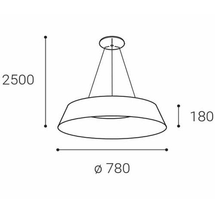 LED2 3272851DT KATY 78 Z, W DIM 80W 2CCT 3000K/4000K závěsné bílé