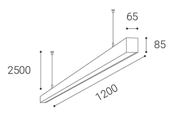 LED2 3312433D LINO LASER 120 P/N-Z, B DIM 32 3000K ZÁVĚSNÉ ČERNÉ