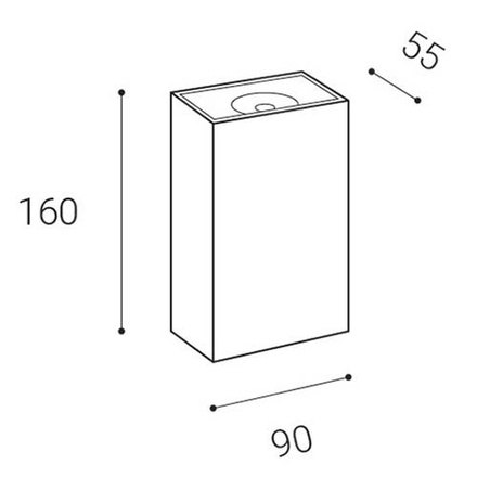 LED2 5100434DT BLOCK, A DIM 6W 3000K nástěnné antracit