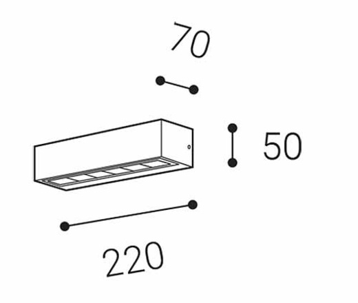 LED2 5131434 BENO 2, A 12 3000K NÁSTĚNNÉ ANTRACIT