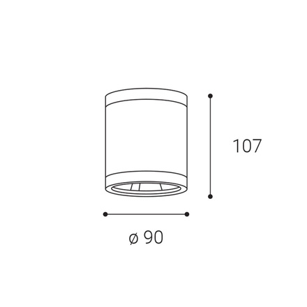 LED2 5234654 TUBO II, A 10W 3000K/4000K/5700K stropní antracit