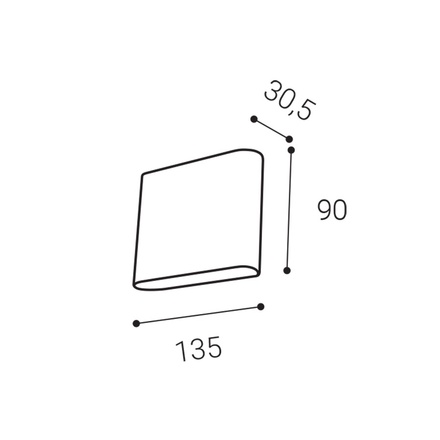 LED2 5234751 FLAT II S, W 3000K/4000K/5700K nástěnné bílé